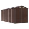 Garden Shed Brown 191x470x198 cm | Galvanised Steel Storage