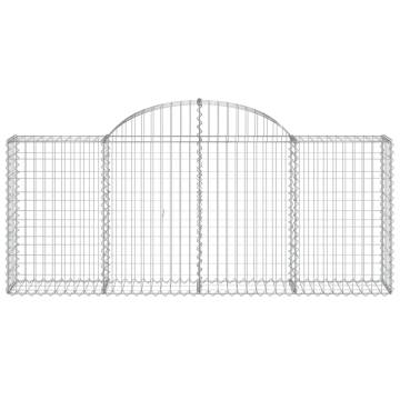 Arched Gabion Baskets - 2 pcs 200x30x80/100 cm Galvanised Iron