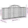 Arched Gabion Baskets - 2 pcs 200x30x80/100 cm Galvanised Iron