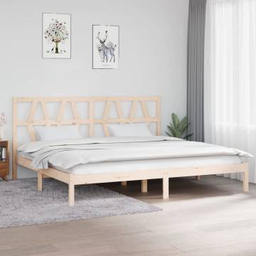 Solid Wood Pine Bed Frame 200x200 cm | HipoMarket UK