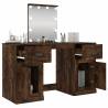 Dressing Table with LED in Smoked Oak - Stylish & Practical