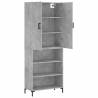 Highboard Concrete Grey 69.5x34x180 cm | Stylish Storage Solution