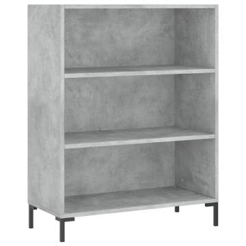 Highboard Concrete Grey 69.5x34x180 cm | Stylish Storage Solution