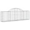 Arched Gabion Baskets 2 pcs - Galvanised Iron Garden Barriers