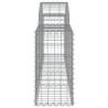 Arched Gabion Baskets 2 pcs - Galvanised Iron Garden Barriers