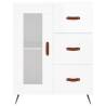 Stylish Highboard High Gloss White | 69.5x34x180 cm