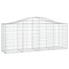 Arched Gabion Baskets - 11 pcs Galvanised Iron | HipoMarket