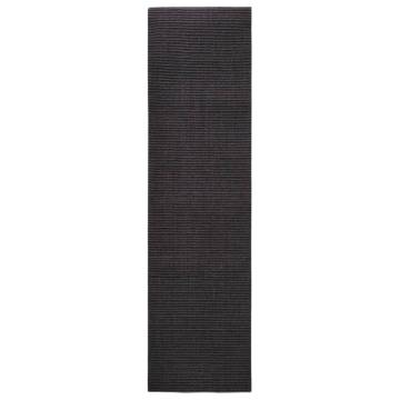 Sisal Rug for Scratching Post - 80x300 cm Black | HipoMarket