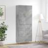 Highboard Concrete Grey 69.5x34x180 cm Engineered Wood Colour concrete grey Quantity in Package 1 Model 3 drawers 