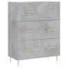 Stylish Highboard in Concrete Grey | Durable Engineered Wood