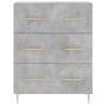 Stylish Highboard in Concrete Grey | Durable Engineered Wood