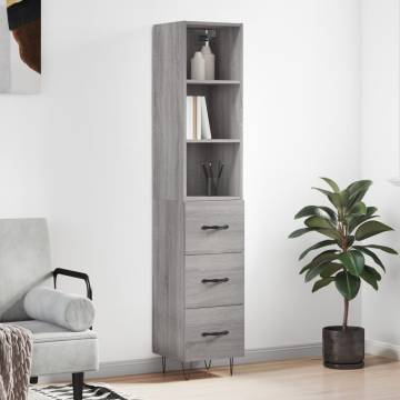 Highboard Grey Sonoma - Stylish Storage Solution | Hipo Market