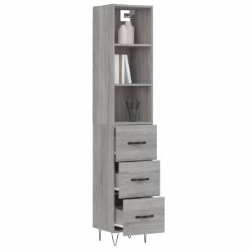 Highboard Grey Sonoma - Stylish Storage Solution | Hipo Market