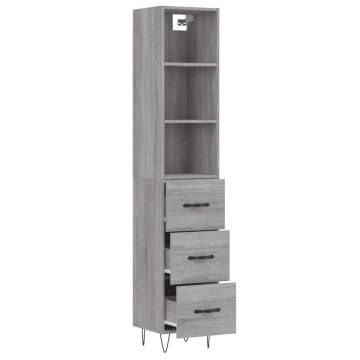 Highboard Grey Sonoma - Stylish Storage Solution | Hipo Market