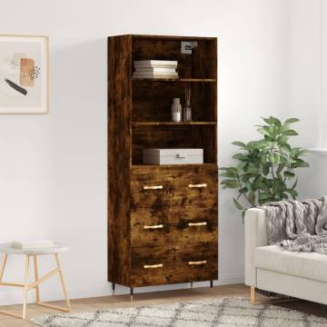 Highboard Smoked Oak | Stylish Engineered Wood Storage