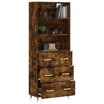 Highboard Smoked Oak | Stylish Engineered Wood Storage