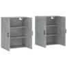 Wall Mounted Cabinets 2 pcs Concrete Grey - Stylish Storage