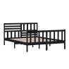 Black King Size Bed Frame 150x200 cm | Solid Wood Design