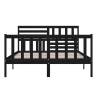 Black King Size Bed Frame 150x200 cm | Solid Wood Design