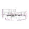 Black King Size Bed Frame 150x200 cm | Solid Wood Design