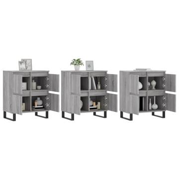 Stylish 3-Piece Grey Sonoma Sideboards - Durable & Functional