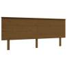 Solid Pine Bed Frame with Headboard - Honey Brown 200x200 cm