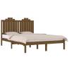 Honey Brown Solid Wood Pine Bed Frame - 200x200 cm