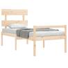 Bed Frame with Headboard 90x200 cm - Solid Pine Wood