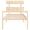 Bed Frame with Headboard 90x200 cm - Solid Pine Wood