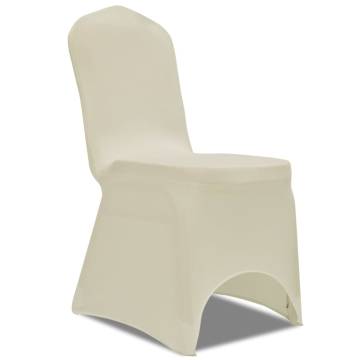 Chair Cover Stretch Cream - 30 Pcs for Elegant Events