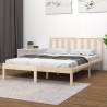 Bed Frame Solid Wood Pine 150x200 cm King Size Colour natural Size 150 x 200 cm 