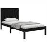 Black Solid Wood Pine Bed Frame 75x190 cm | HipoMarket