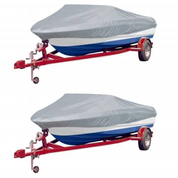 Durable Grey Boat Covers (2 pcs) - Fits Length 427-488 cm