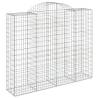 Arched Gabion Baskets - 9 pcs Galvanised Iron 200x50x160/180 cm