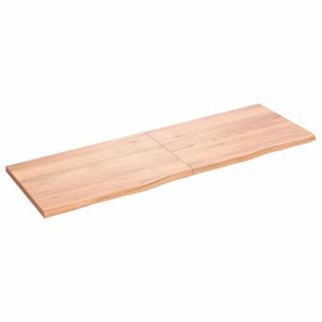 Wall Shelf Light Brown Solid Oak - Stylish Space Saver 180x60cm