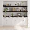 Wall Shelf Dark Brown Solid Oak - Stylish Storage Solution