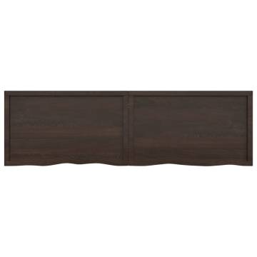 Wall Shelf Dark Brown Solid Oak - Stylish Storage Solution