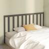 Stylish Grey Bed Headboard - Solid Pine Wood 206x4x100 cm