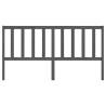 Stylish Grey Bed Headboard - Solid Pine Wood 206x4x100 cm