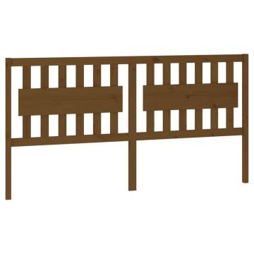 Honey Brown Solid Wood Bed Headboard - Stylish & Rustic