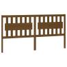 Honey Brown Solid Wood Bed Headboard - Stylish & Rustic