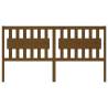 Honey Brown Solid Wood Bed Headboard - Stylish & Rustic