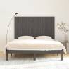 Wall Headboard Grey - Solid Pine Wood 166x3x110 cm