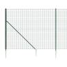 Wire Mesh Fence with Spike Anchors Green 1.6x10 m | HipoMarket