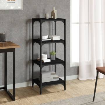 Stylish Black Book Cabinet - 40x33x100 cm | Hipomarket