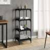 Book Cabinet Black 40x33x100 cm Engineered Wood and Steel Colour black Quantity in Package 1 Height 100 cm Width 40 cm 