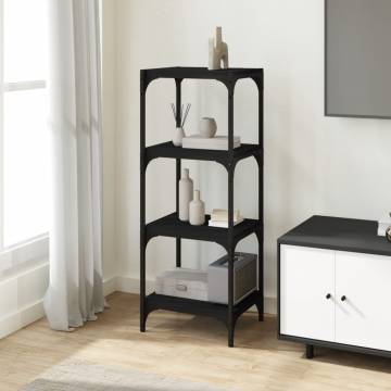 Stylish Black Book Cabinet - 40x33x100 cm | Hipomarket