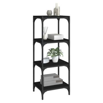 Stylish Black Book Cabinet - 40x33x100 cm | Hipomarket