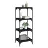 Stylish Black Book Cabinet - 40x33x100 cm | Hipomarket