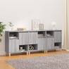 Sideboards 3 pcs Grey Sonoma 60x35x70 cm Engineered Wood Colour grey sonoma Quantity in Package 3 